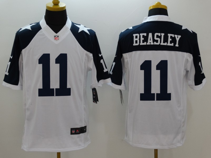 Dallas Cowboys 11 Beasley White Thanksgiving 2015 Nike Limited Jersey